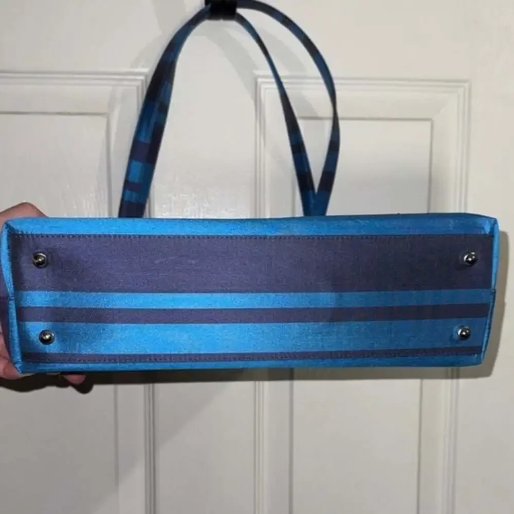 Kate Spade Raw Silk Vintage Striped Tote